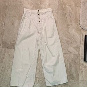 Madewell Cream High-Waisted Pants